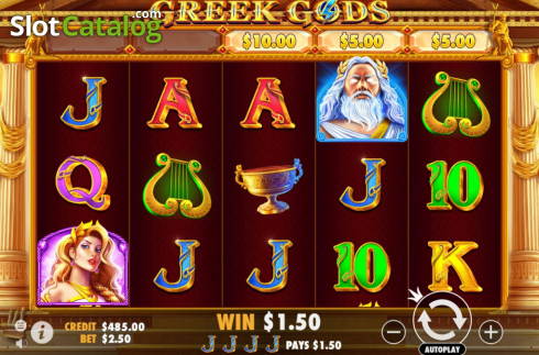 Οθόνη5. Greek Gods (Pragmatic Play) Κουλοχέρης