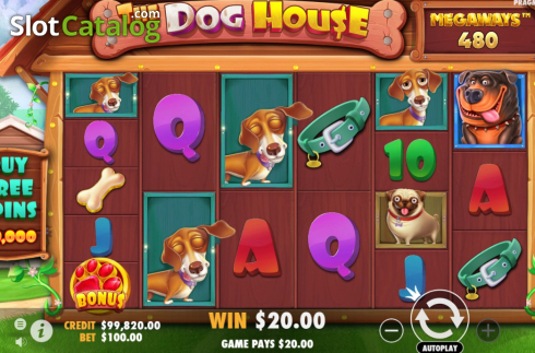 Οθόνη3. The Dog House Megaways Κουλοχέρης