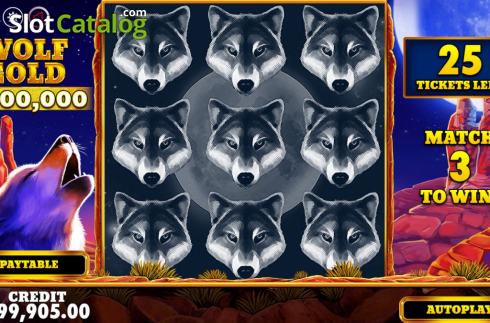 Οθόνη3. Wolf Gold Scratchcard Κουλοχέρης
