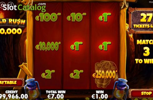 Οθόνη4. Gold Rush Scratchcard Κουλοχέρης