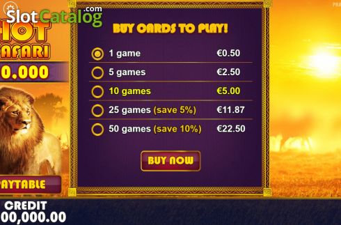 Οθόνη2. Hot Safari Scratchcard Κουλοχέρης 