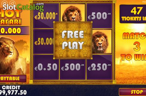 Οθόνη3. Hot Safari Scratchcard Κουλοχέρης 
