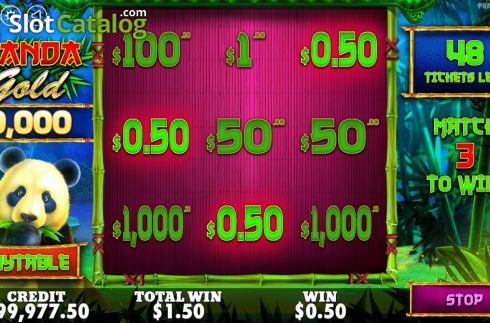 Οθόνη4. Panda Gold Scratchcard Κουλοχέρης