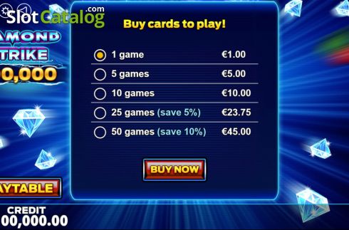 Οθόνη2. Diamond Strike Scratchcard Κουλοχέρης