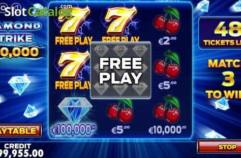 Οθόνη4. Diamond Strike Scratchcard Κουλοχέρης