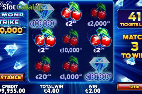 Οθόνη3. Diamond Strike Scratchcard Κουλοχέρης