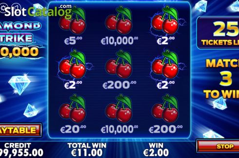 Οθόνη5. Diamond Strike Scratchcard Κουλοχέρης