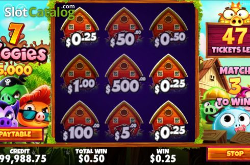 Οθόνη3. 7 Piggies Scratchcard Κουλοχέρης