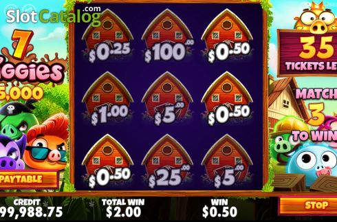 Οθόνη5. 7 Piggies Scratchcard Κουλοχέρης