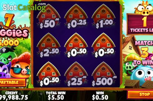 Οθόνη6. 7 Piggies Scratchcard Κουλοχέρης