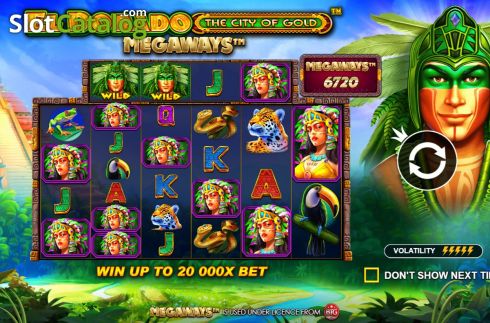 Οθόνη2. El Dorado The City of Gold Megaways Κουλοχέρης