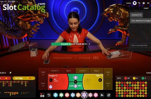 Οθόνη2. Dragon Tiger Live (Pragmatic Play) Κουλοχέρης 