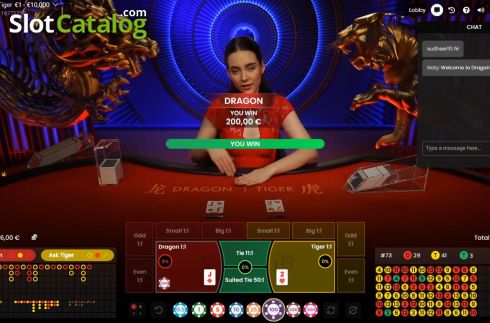 Οθόνη5. Dragon Tiger Live (Pragmatic Play) Κουλοχέρης 