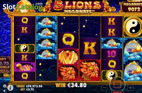 Οθόνη3. 5 Lions Megaways Κουλοχέρης