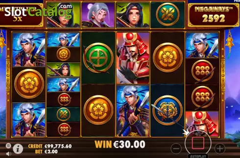Οθόνη9. Rise of Samurai Megaways Κουλοχέρης