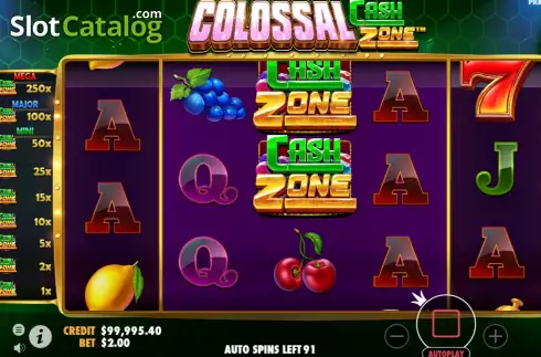 Οθόνη4. Colossal Cash Zone Κουλοχέρης 