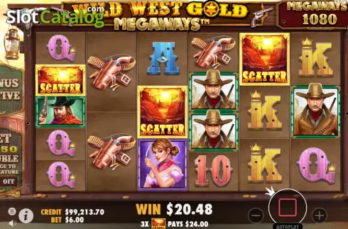 Οθόνη5. Wild West Gold Megaways Κουλοχέρης 