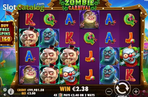 Οθόνη3. Zombie Carnival Κουλοχέρης