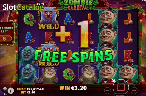Οθόνη7. Zombie Carnival Κουλοχέρης