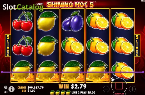 Οθόνη9. Shining Hot 5 Κουλοχέρης 