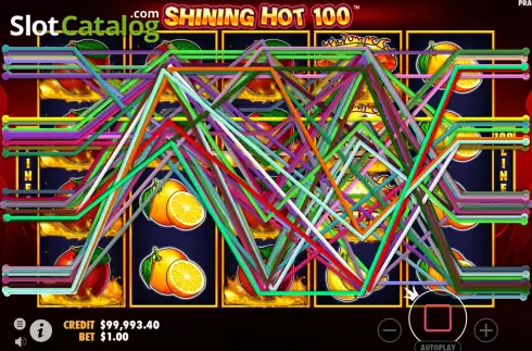 Οθόνη4. Shining Hot 100 Κουλοχέρης