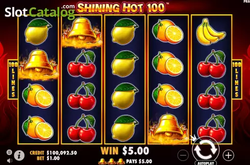 Οθόνη9. Shining Hot 100 Κουλοχέρης