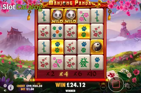 Οθόνη9. Mahjong Panda Κουλοχέρης