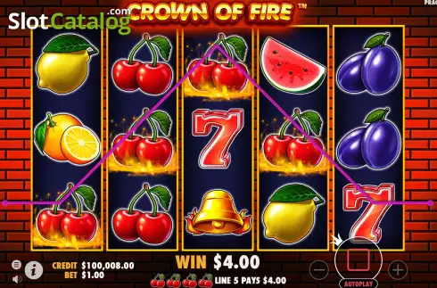 Οθόνη4. Crown of Fire Κουλοχέρης