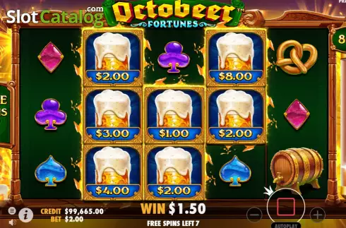 Οθόνη7. Octobeer Fortunes Κουλοχέρης