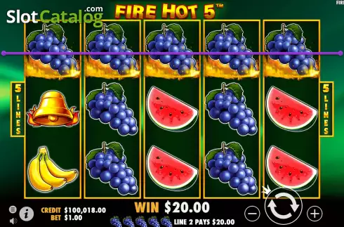 Οθόνη7. Fire Hot 5 Κουλοχέρης