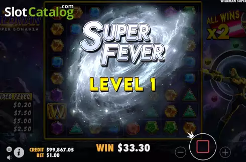 Οθόνη9. Wildman Super Bonanza Κουλοχέρης