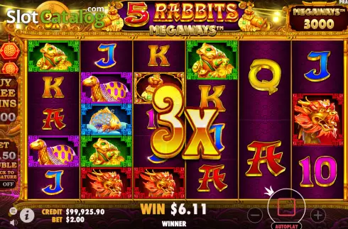 Οθόνη5. 5 Rabbits Megaways Κουλοχέρης