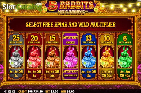 Οθόνη7. 5 Rabbits Megaways Κουλοχέρης