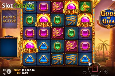 Οθόνη4. Gods of Giza (Pragmatic Play) Κουλοχέρης