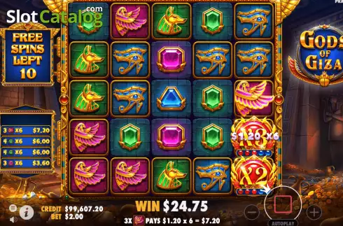 Οθόνη8. Gods of Giza (Pragmatic Play) Κουλοχέρης