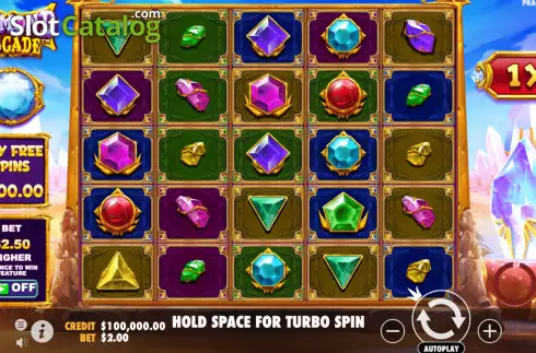 Οθόνη2. Diamond Cascade (Pragmatic Play) Κουλοχέρης