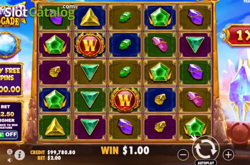 Οθόνη3. Diamond Cascade (Pragmatic Play) Κουλοχέρης