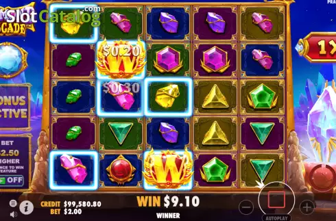 Οθόνη5. Diamond Cascade (Pragmatic Play) Κουλοχέρης