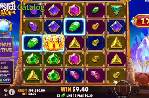 Οθόνη6. Diamond Cascade (Pragmatic Play) Κουλοχέρης