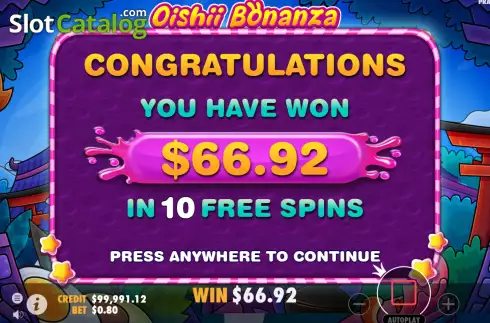 Οθόνη8. Oishii Bonanza Κουλοχέρης