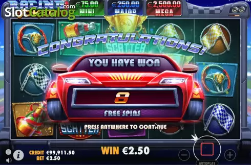 Οθόνη8. Racing Joker Κουλοχέρης