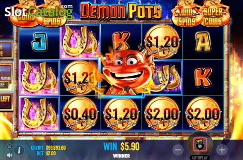 Οθόνη4. Demon Pots Κουλοχέρης