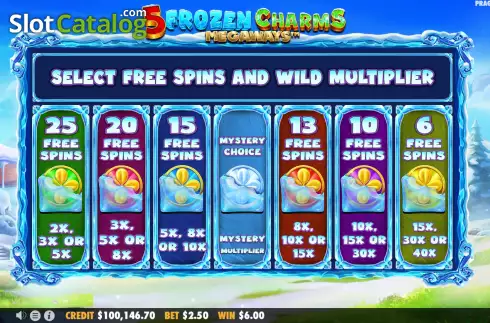 Οθόνη7. 5 Frozen Charms Megaways Κουλοχέρης