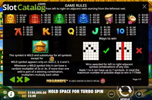 Οθόνη6. Tiki Hut Megaways Κουλοχέρης