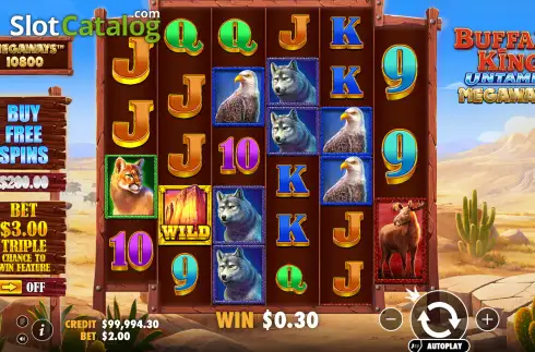 Οθόνη3. Buffalo King Untamed Megaways Κουλοχέρης