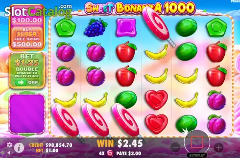 Οθόνη6. Sweet Bonanza 1000 Κουλοχέρης
