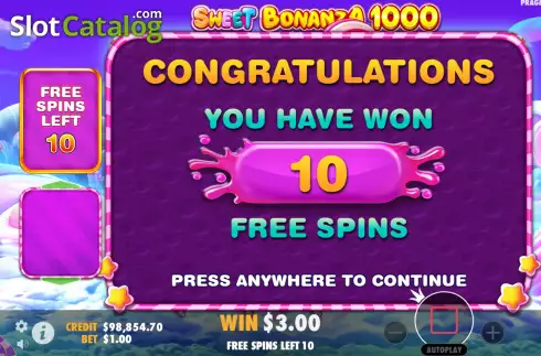 Οθόνη7. Sweet Bonanza 1000 Κουλοχέρης