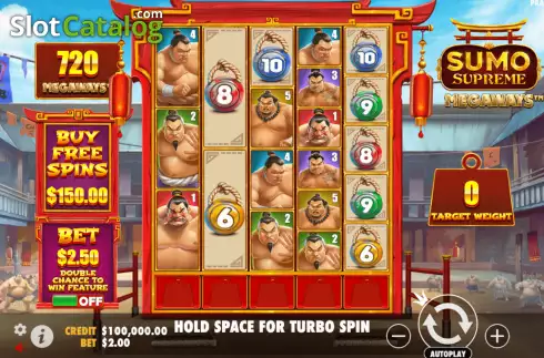 Οθόνη2. Sumo Supreme Megaways Κουλοχέρης