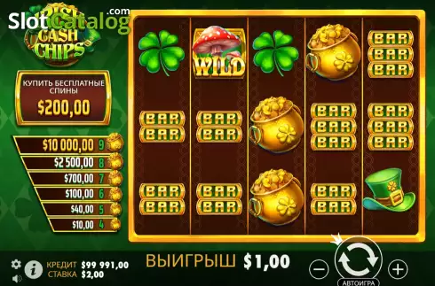 Οθόνη3. Irish Cash Chips Κουλοχέρης 