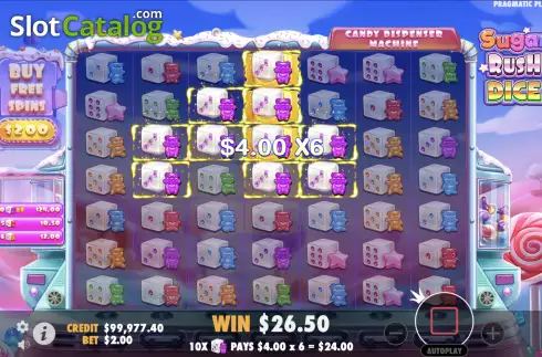 Οθόνη3. Sugar Rush Dice Κουλοχέρης 